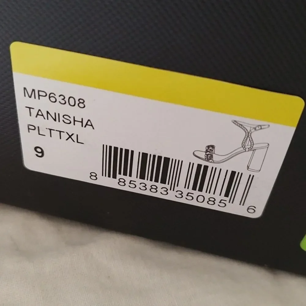 Badgley Mishka Womens Tanisha Block Glitter Heels. Size 9 NIB. - Picture 9 of 9